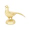 Contemporary Home Living Shiny Peacock Tabletop Decoration Gold Toned - 10.25"